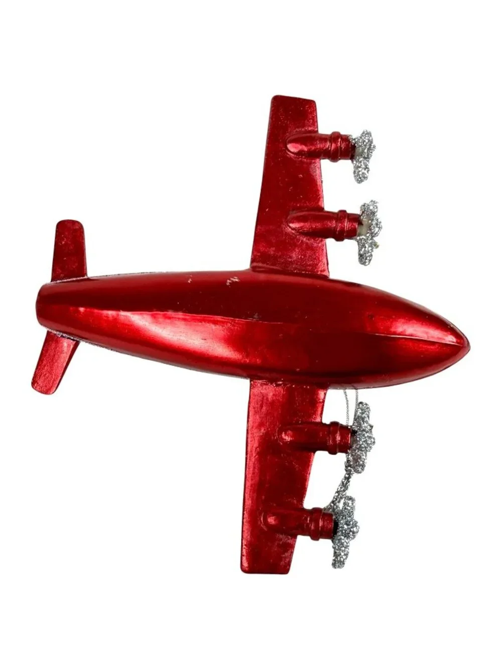 3 Kurt Adler Noble Gems Glass Airplane Christmas Ornaments 4‎ Engine Transport